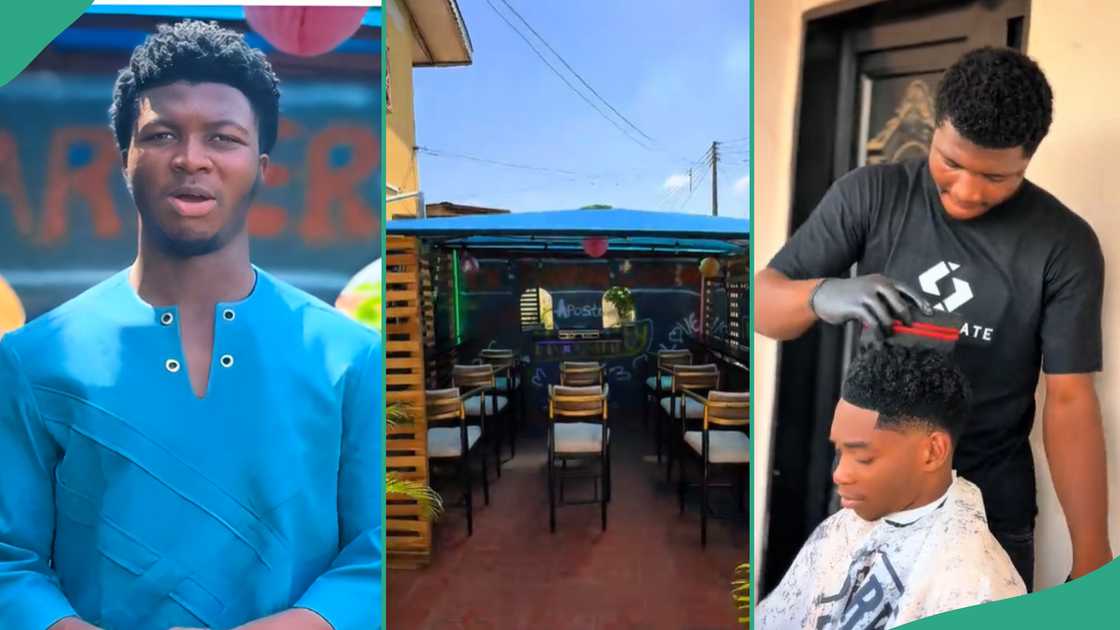 Nigerian barber opens barbing school. Nigerian barber opens barbing school.