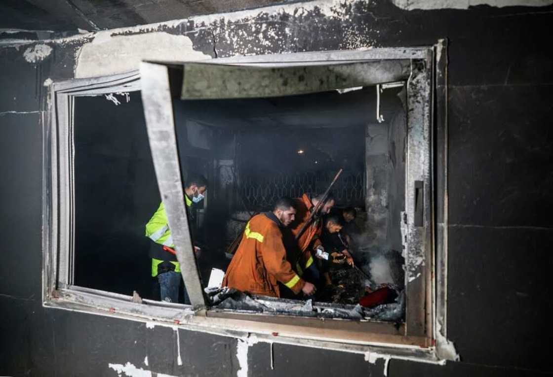 The cause of the fire was unknown, but domestic blazes are common in the impoverished Gaza Strip