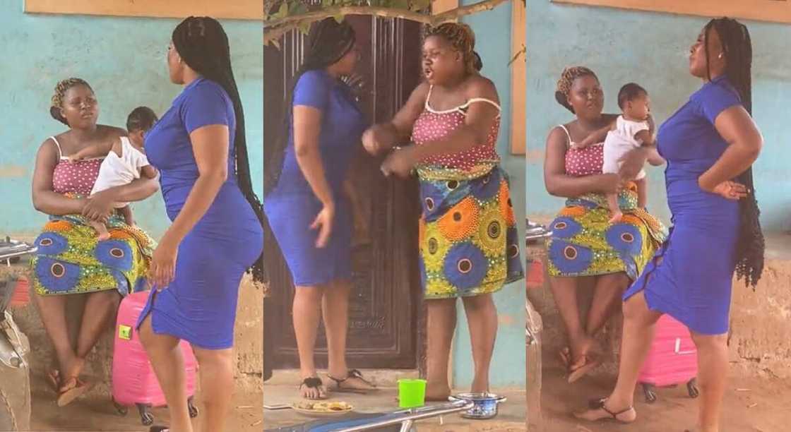 Photos showing when a nursing mother was pranked. Photos showing when a nursing mother was pranked.