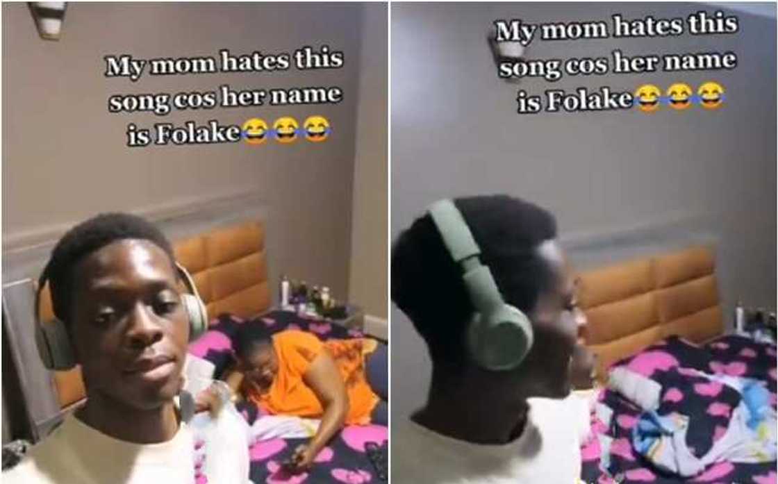 Mum named Folake chases son away for playing Folake for Night by Pheelz Mum named Folake chases son away for playing Folake for Night by Pheelz