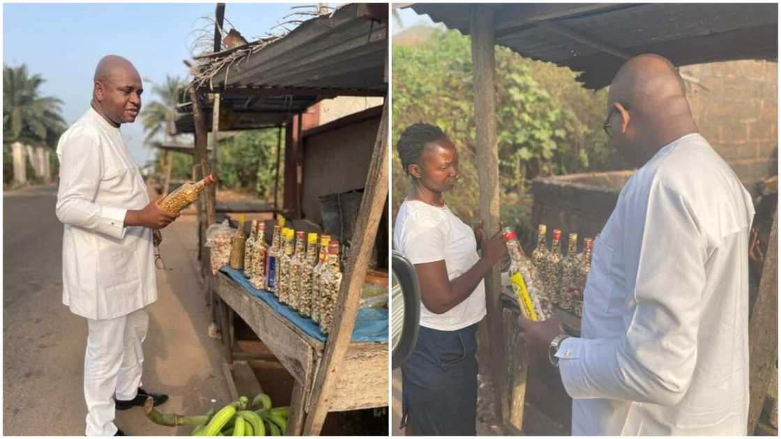 Ex-Presidential Candidate Kingsley Moghalu Laments after Buying Groundnut for N1,000, Nigerians React Ex-Presidential Candidate Kingsley Moghalu Laments after Buying Groundnut for N1,000, Nigerians React