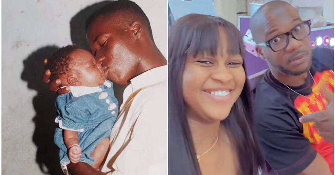 Before and after photos of dad and daughter Before and after photos of dad and daughter