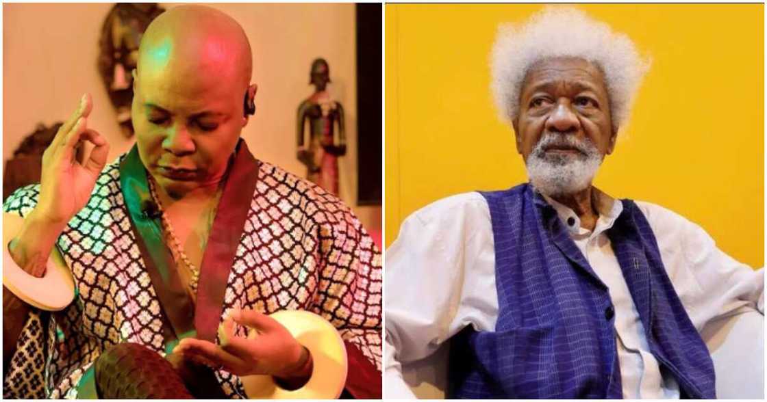 Photos of Charly Boy and Prof Wole Soyinka