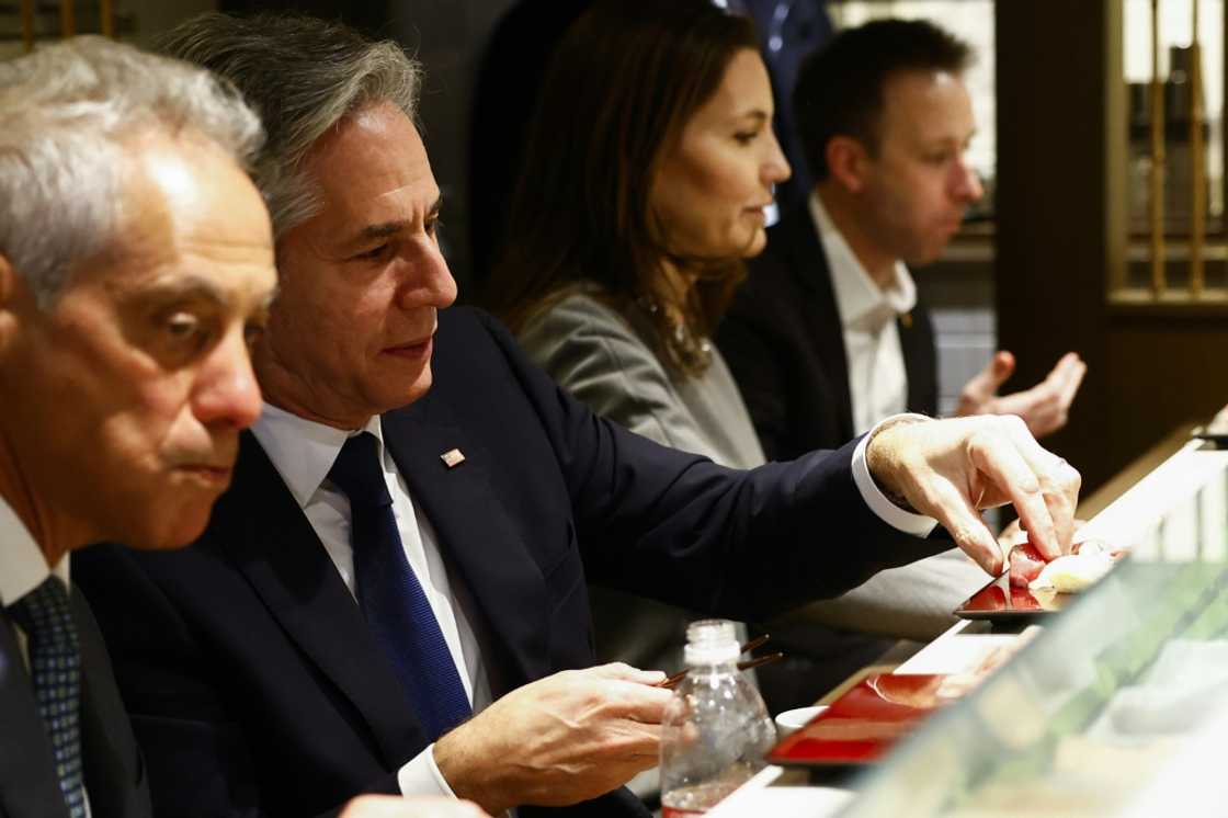 US Secretary of State Antony Blinken (2nd L) has called nurturing US alliances a top priority US Secretary of State Antony Blinken (2nd L) has called nurturing US alliances a top priority