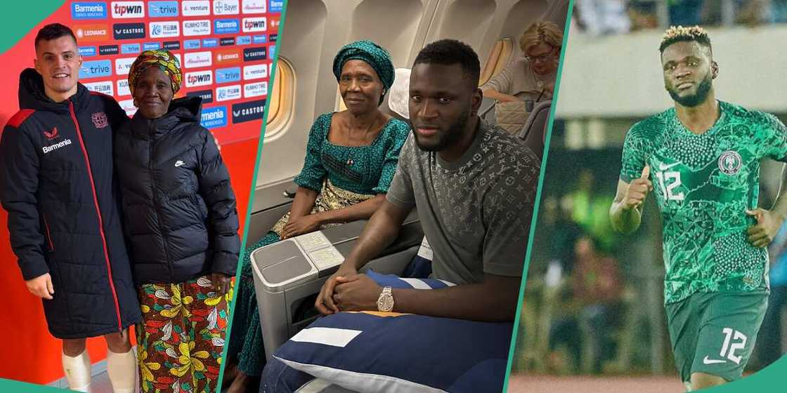 Victor Boniface introduces grandma to 
Bayer Leverkusen's players