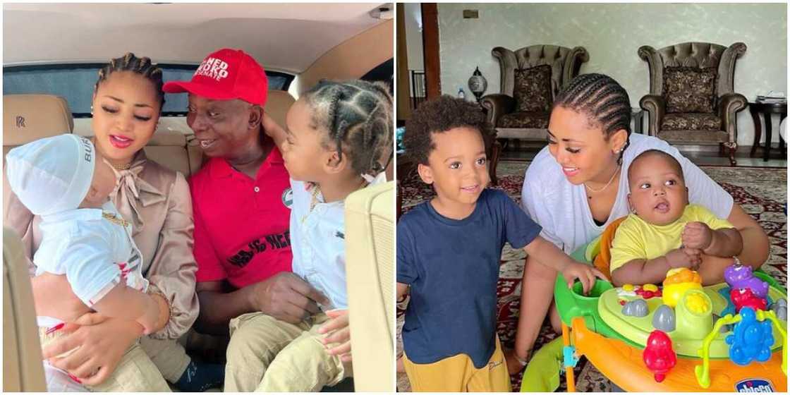 Regina Daniels with husband Ned Nwoko and two sons, Regina Daniels and her two sons Regina Daniels with husband Ned Nwoko and two sons, Regina Daniels and her two sons