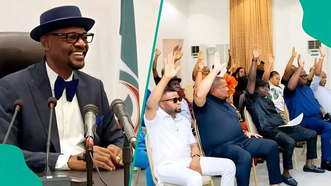 Rivers lawmakers accuse Siminalayi Fubara of 19 offenses, intensifying political turmoil. Rivers lawmakers accuse Siminalayi Fubara of 19 offenses, intensifying political turmoil.