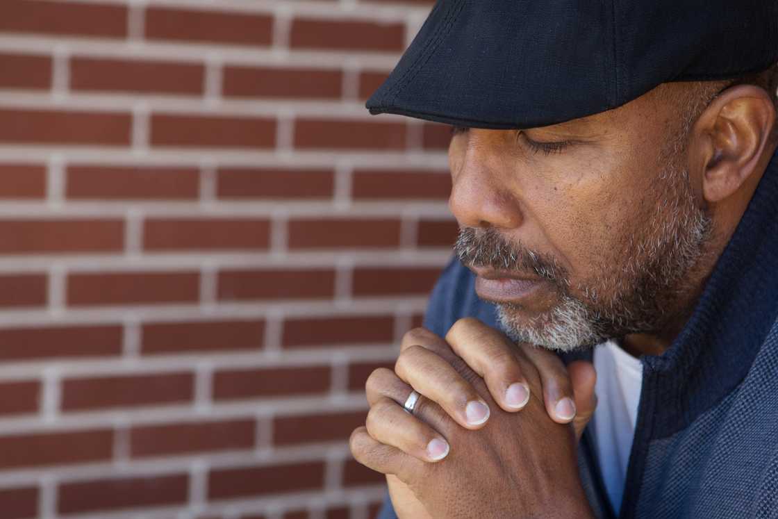 A sad and distressed man A sad and distressed man