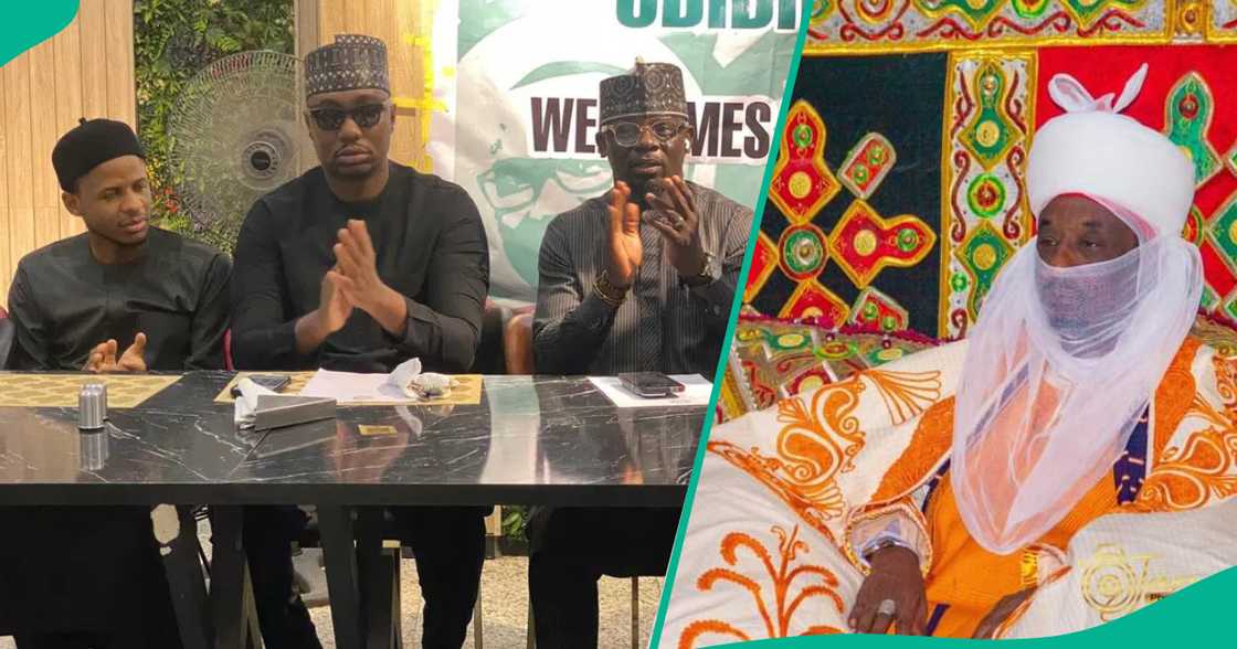 'Obidient' sun ziyarci fadar Sarki Sanusi II a Kano 'Obidient' sun ziyarci fadar Sarki Sanusi II a Kano