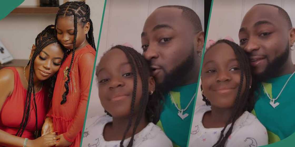 Davido visits his second daughter Hailey Adeleke.