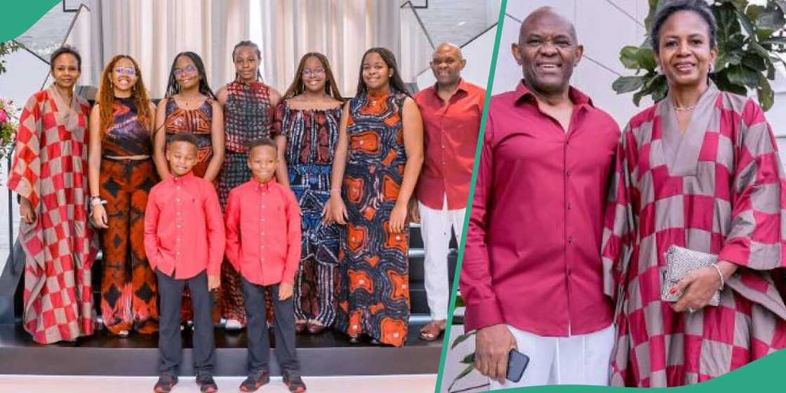 Businessman Tony Elumelu and family Businessman Tony Elumelu and family