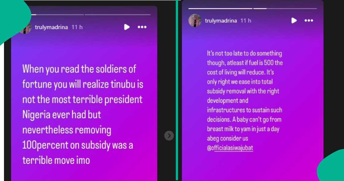 Cynthia Morgan makes special appeal to Tinubu Cynthia Morgan makes special appeal to Tinubu