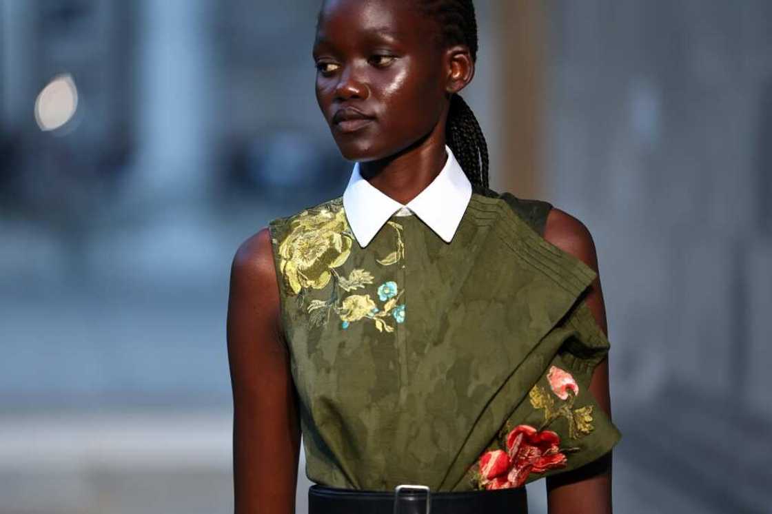A model presents an Erdem creation in London A model presents an Erdem creation in London