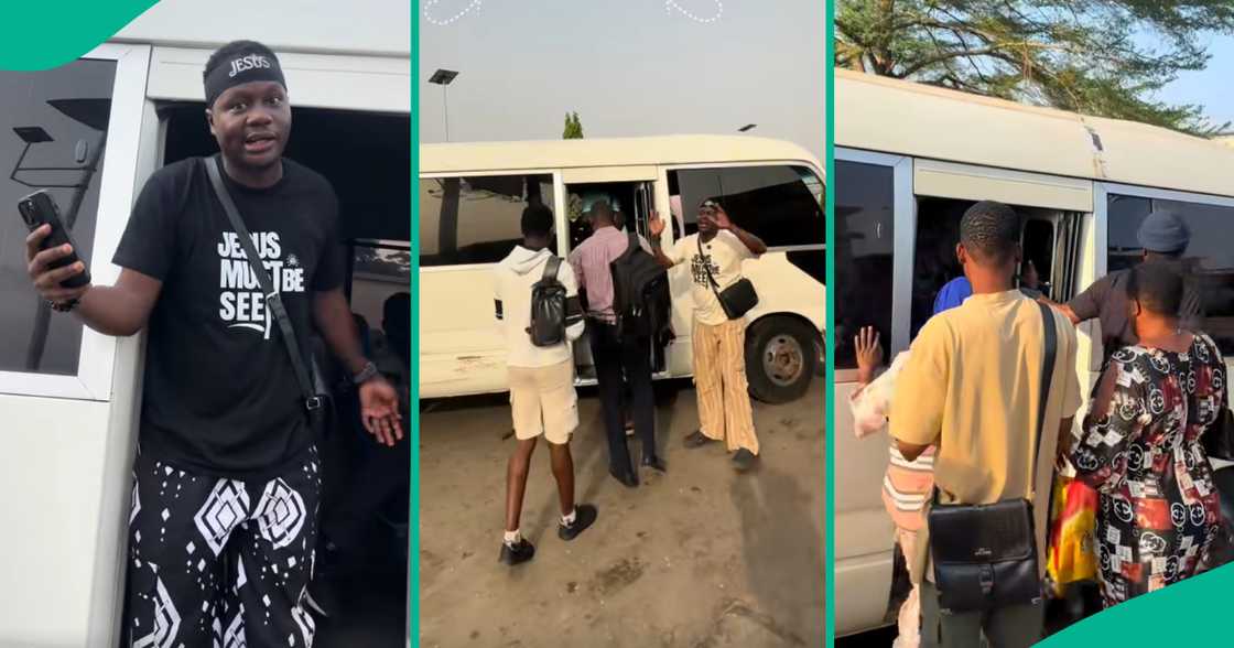Nigerian man organises free buses for residents. Nigerian man organises free buses for residents.