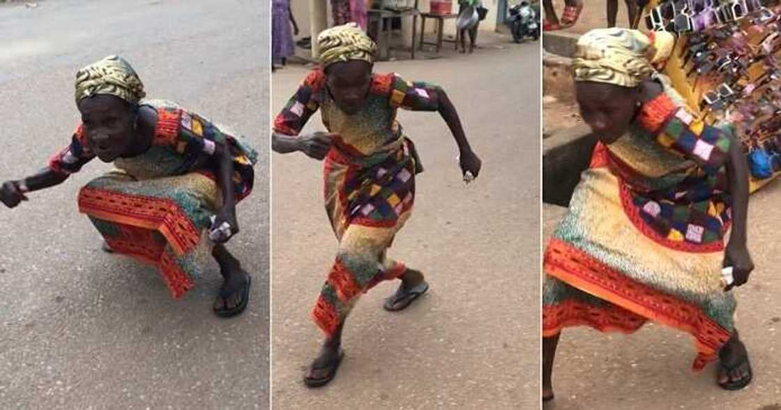 Old woman dances stylishly in video Old woman dances stylishly in video