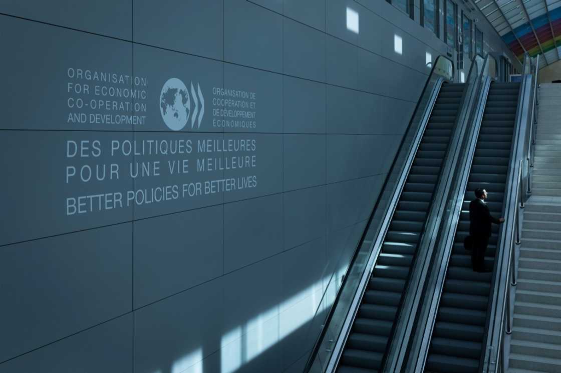 The OECD said 'front-loading' -- companies rushing to import goods ahead of Trump's tariffs -- 'was an important source of support' for the world economy The OECD said 'front-loading' -- companies rushing to import goods ahead of Trump's tariffs -- 'was an important source of support' for the world economy