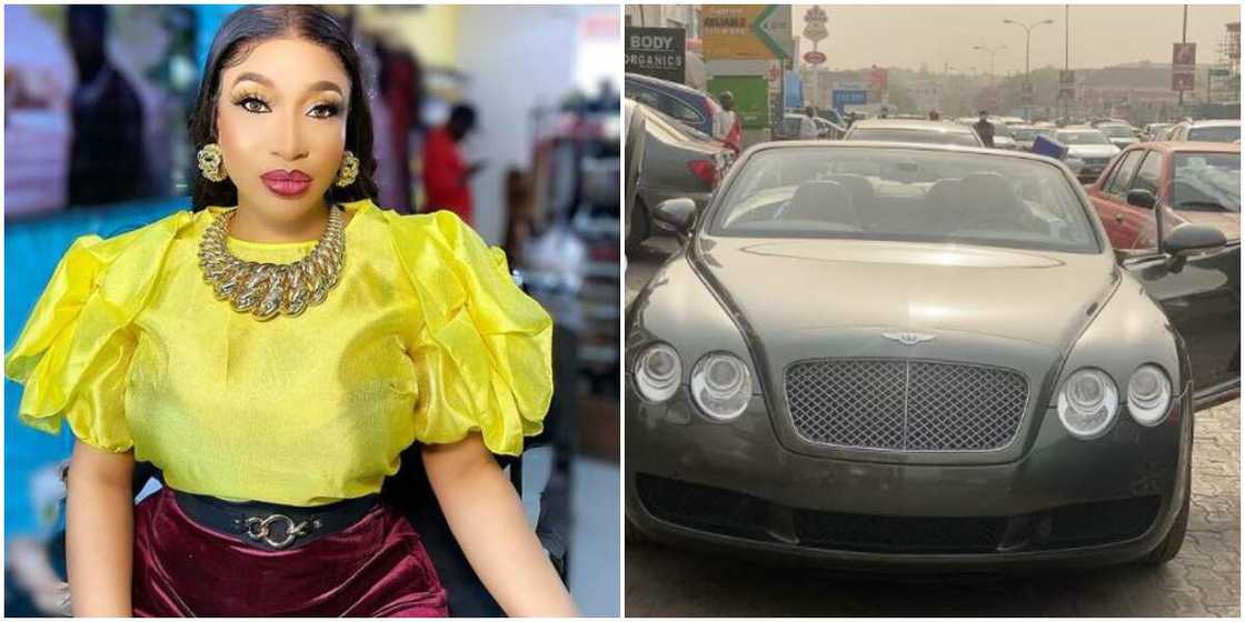 Actress Tonto Dikeh buys new Bentley (photos) Actress Tonto Dikeh buys new Bentley (photos)