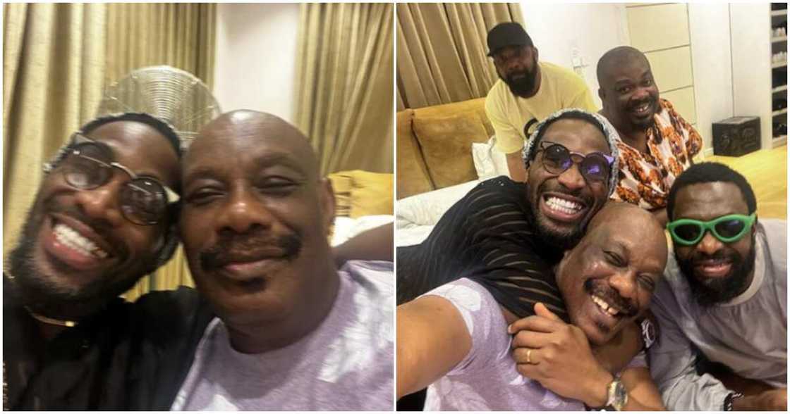 Photos of Don Jazzy's Dad Collins Ajereh and D'banj Photos of Don Jazzy's Dad Collins Ajereh and D'banj