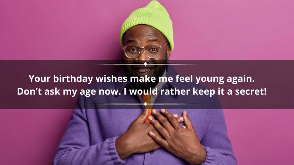 A happy bearded black man expresses gratitude A happy bearded black man expresses gratitude