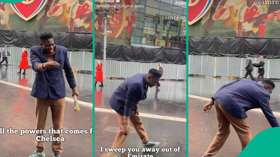 Moment Remote was caught performing religious ritual at Arsenal stadium trends Moment Remote was caught performing religious ritual at Arsenal stadium trends