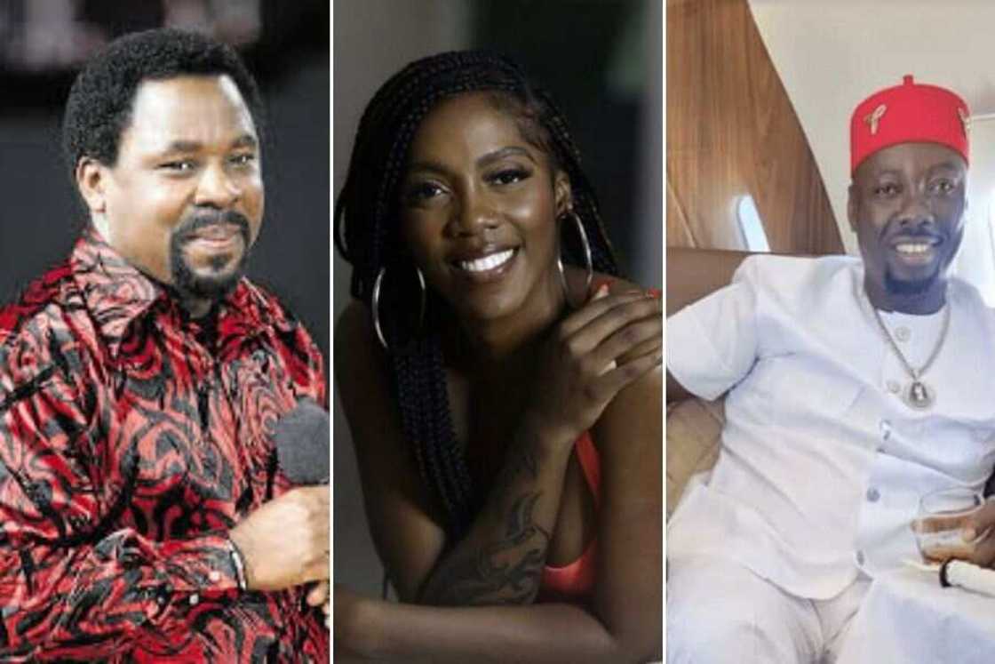 TB Joshua, Tiwa Savaga and Obi Cubana