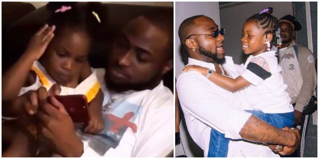 Photos of Davido and Imade.