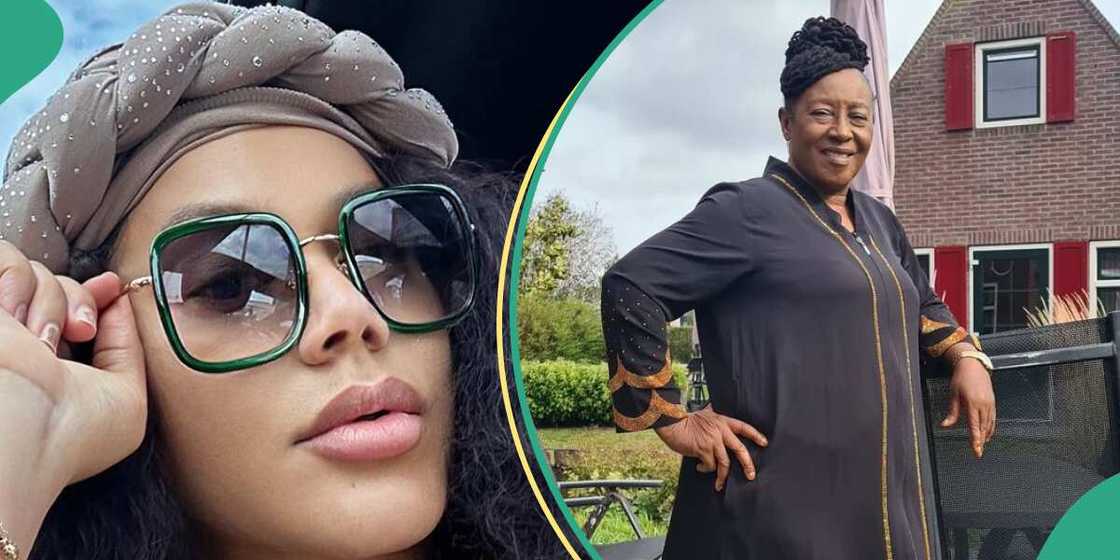 Nadia Buari copies Patience Ozokwo in funny video.