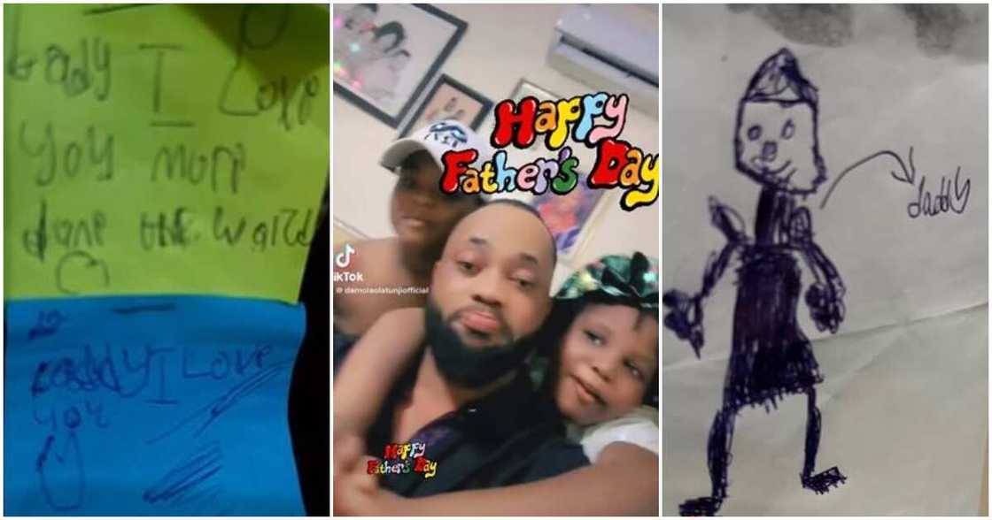 Actor Damola Olatunji and his kids Actor Damola Olatunji and his kids