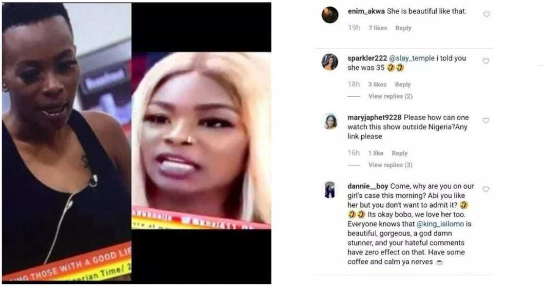BBNaija 2019: Isilomo trends after she was spotted without her makeup and wig BBNaija 2019: Isilomo trends after she was spotted without her makeup and wig