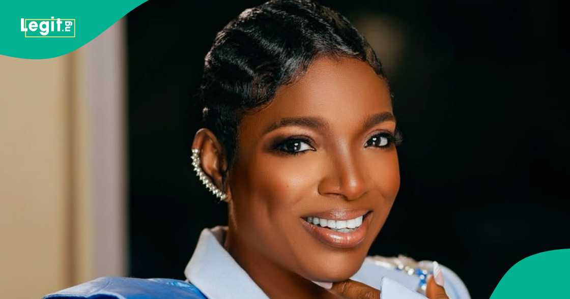 Annie Idibia showers love and praise on Regina Daniels' sons. Annie Idibia showers love and praise on Regina Daniels' sons.