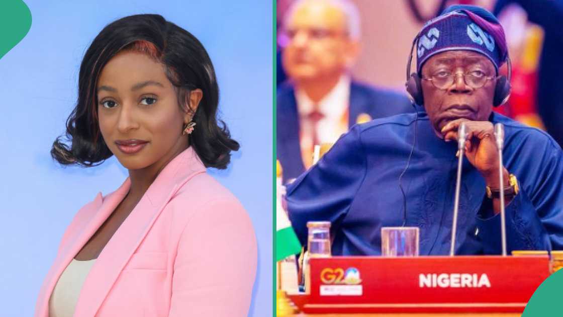 Protest: DJ Cuppy prays for Nigeria. Protest: DJ Cuppy prays for Nigeria.