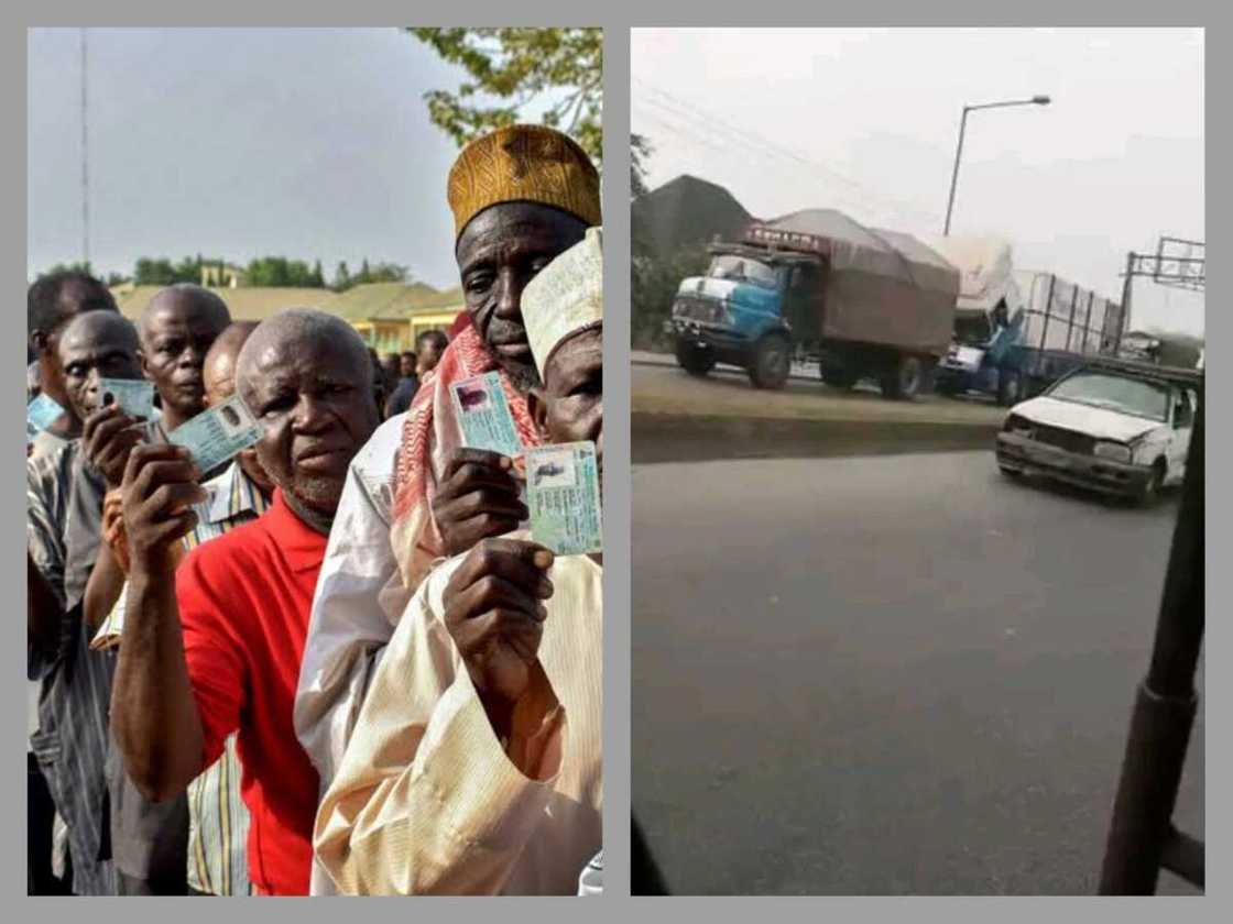 Yadda motar daukar kayan aikin zabe ta lalace a jihar Akwa Ibom Yadda motar daukar kayan aikin zabe ta lalace a jihar Akwa Ibom