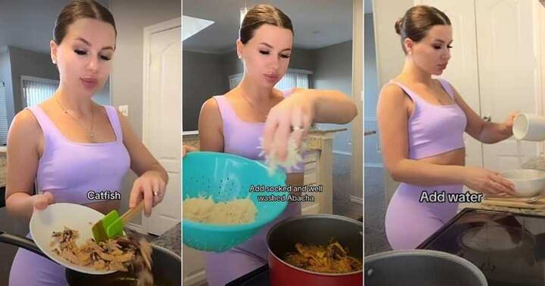 Oyinbo woman cooks African salad for Nigerian husband Oyinbo woman cooks African salad for Nigerian husband