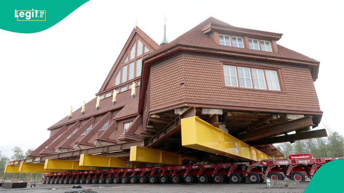 Church in Sweden moves to a new location. Church in Sweden moves to a new location.