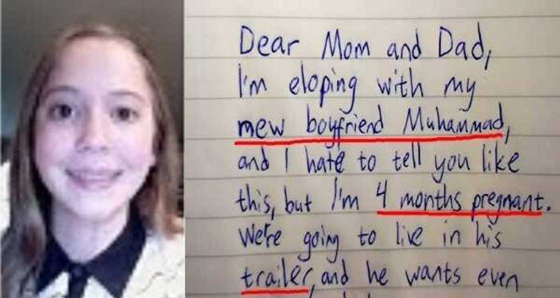 Ina da ciki wata 4, dan haka na gudu da saurayina, budurwa ta ajiye iyayenta wasika Ina da ciki wata 4, dan haka na gudu da saurayina, budurwa ta ajiye iyayenta wasika