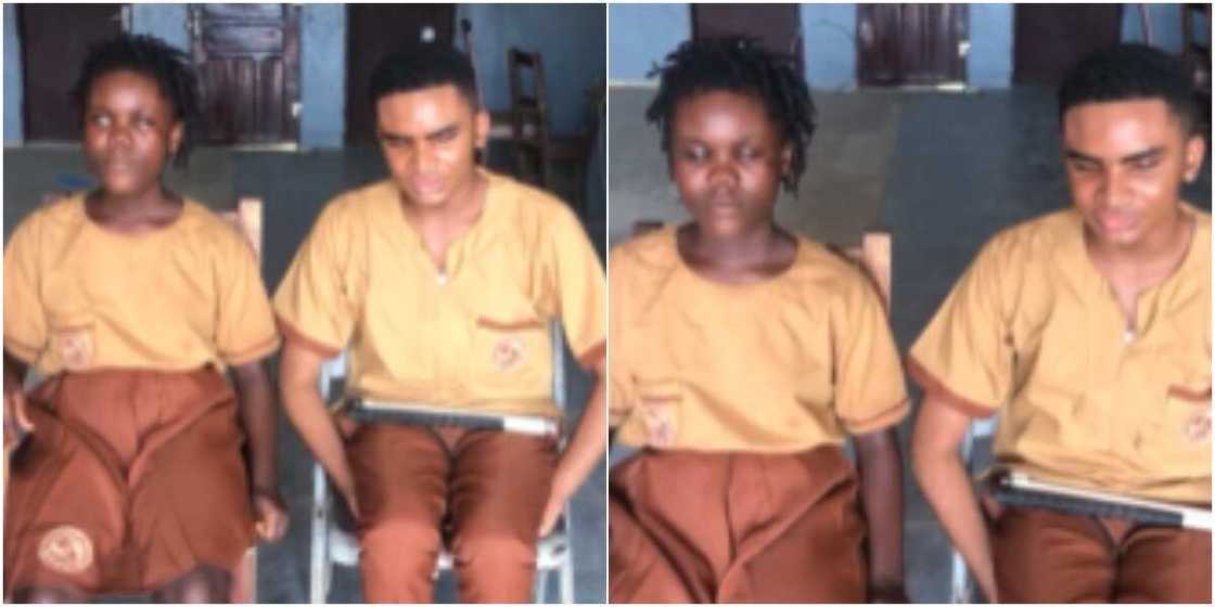 Singer Flavour's adopted son and another blind girl Singer Flavour's adopted son and another blind girl