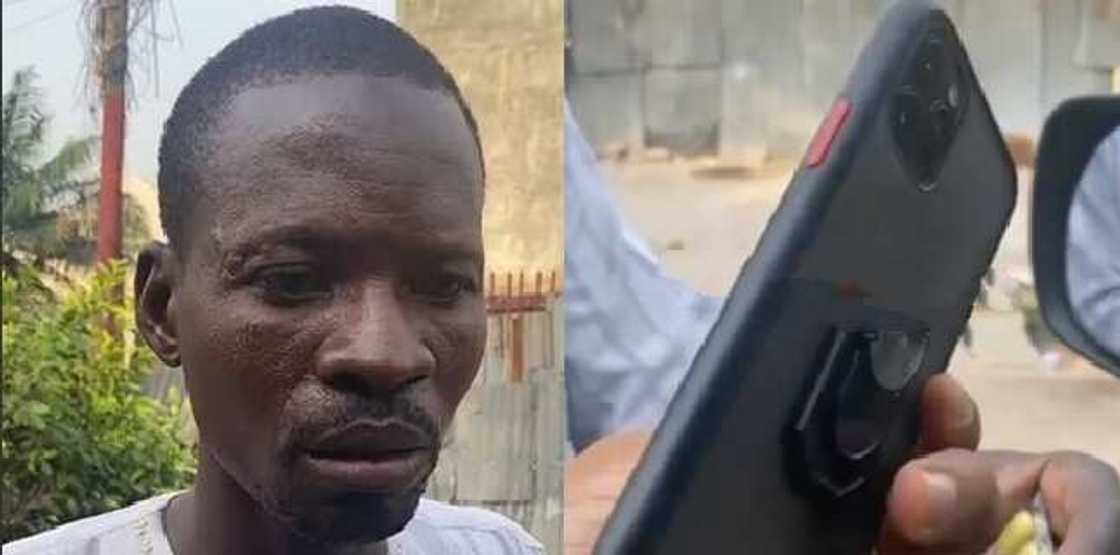 Nigerian man returns iPhone he picked on the road in Lagos to the rightful owner, drawing praise and admiration. Nigerian man returns iPhone he picked on the road in Lagos to the rightful owner, drawing praise and admiration.