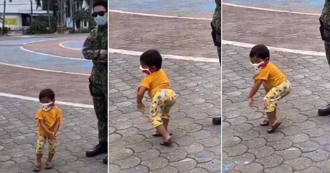 Little boy whines, soldier Little boy whines, soldier
