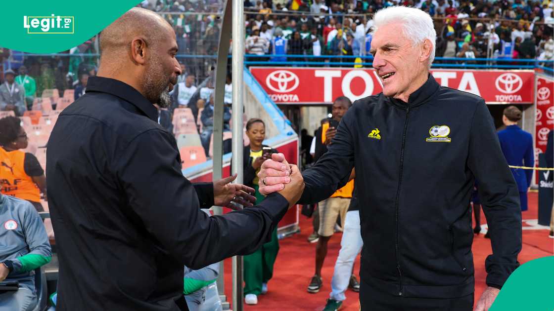 Eric Chelle, Hugo Broos, Super Eagles, Nigeria, Bafana Bafana, Free State Stadium, Bloemfontein, South Africa. Eric Chelle, Hugo Broos, Super Eagles, Nigeria, Bafana Bafana, Free State Stadium, Bloemfontein, South Africa.