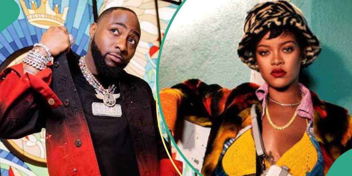 Nigerian singer Davido and Rihanna Nigerian singer Davido and Rihanna