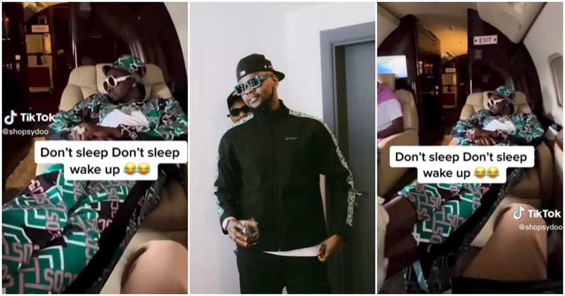 Photos of Kizz Daniel sleeping