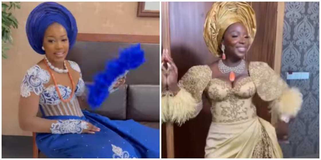 wedding guest in asoebi / traditional bridal look / asoebi fashion