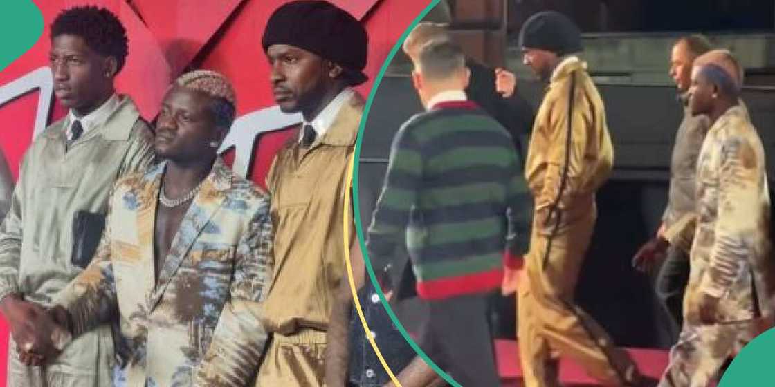 Singer Portable on the red carpet with Skepta Singer Portable on the red carpet with Skepta