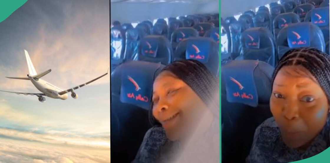 Nigerian lady, aeroplane, Lagos Nigerian lady, aeroplane, Lagos