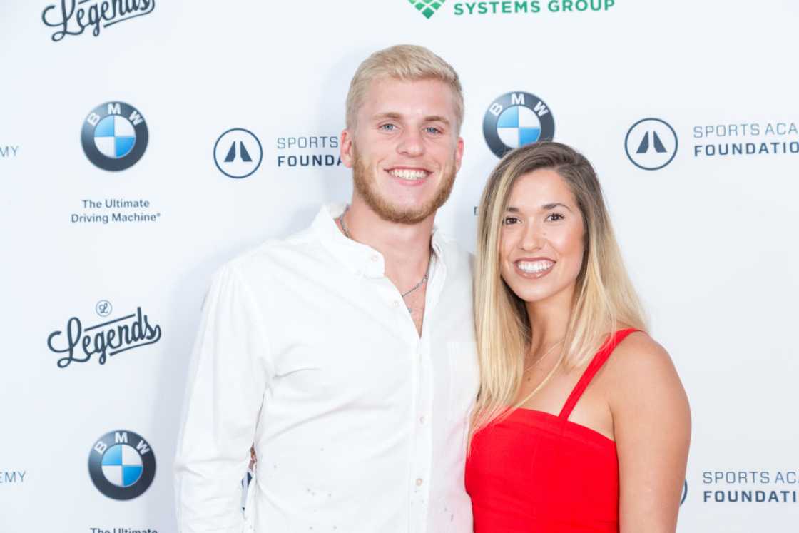 Cooper Kupp and wife Anna Croskrey at Manhattan Country Club in Manhattan Beach, California Cooper Kupp and wife Anna Croskrey at Manhattan Country Club in Manhattan Beach, California