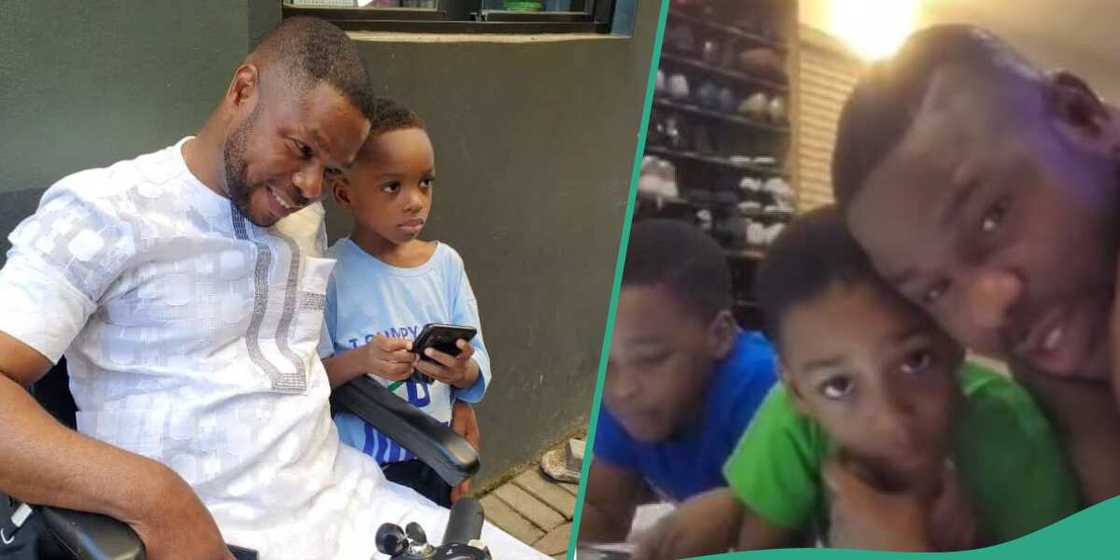 Yinka Ayefele and his sons Yinka Ayefele and his sons