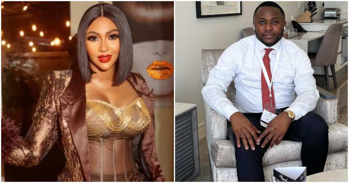 Actress Lilian Esoro and talent manager Ubi Franklin Actress Lilian Esoro and talent manager Ubi Franklin
