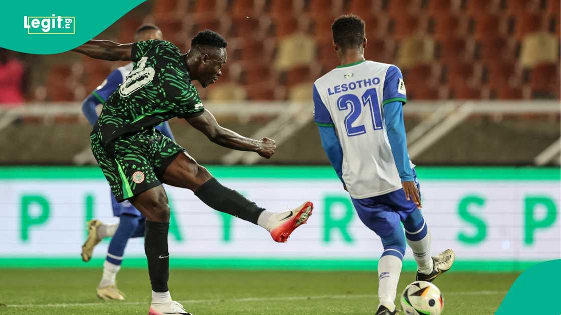 Akor Adams, Super Eagles, Nigeria, Lesotho, Peter Mokaba Stadium, Polokwane, South Africa. Akor Adams, Super Eagles, Nigeria, Lesotho, Peter Mokaba Stadium, Polokwane, South Africa.