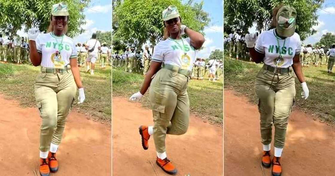 Corps member flaunts fine body shape Corps member flaunts fine body shape