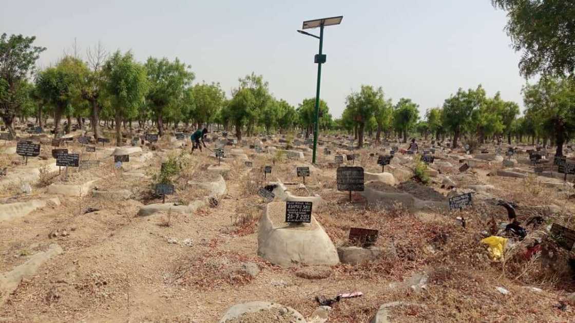 Makabartar Kara da ke Kofar Mazugal a Kano
Hoto daga jaridar The Cable Makabartar Kara da ke Kofar Mazugal a Kano
Hoto daga jaridar The Cable